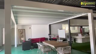 Mái che nắng nghiêng bằng nhôm có thể điều chỉnh bằng động cơ