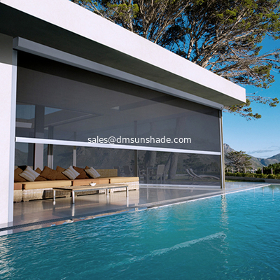 Motorized Vertical Blinds / Aluminium Zip Track Blinds Awnings For Sale