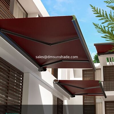High-End Motorized Full Cassette Awning Premium Outdoor Retractable Balcony Cover with Remote Control