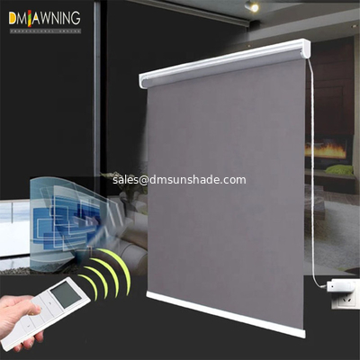 Motorized Outdoor Sunscreen Roller Blinds For Windows Zipper Track