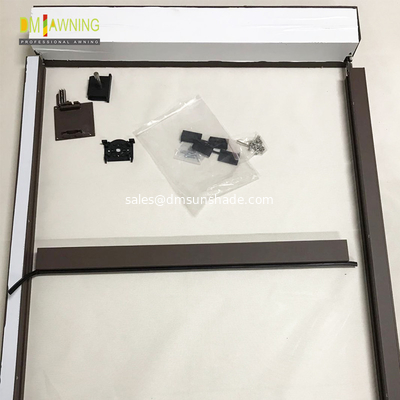 Motorized Outdoor Sunscreen Roller Blinds For Windows Zipper Track