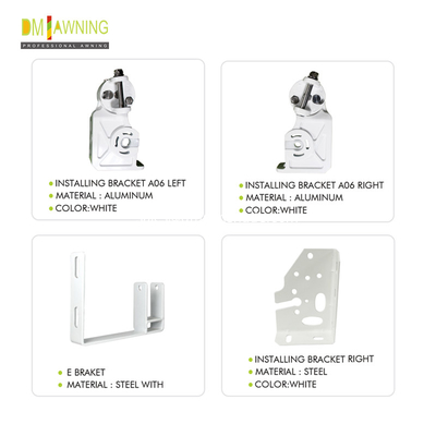 Motorized Aluminum Awning Wall Bracket Retractable Awning Spare Parts
