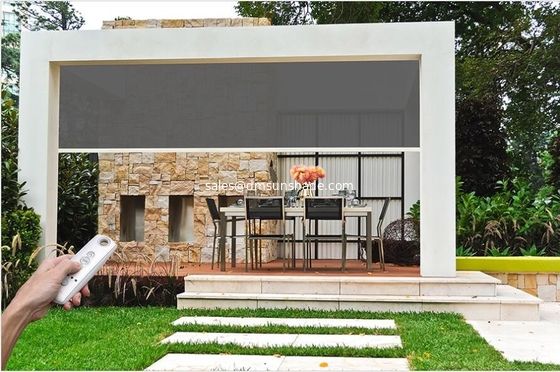 Mặt trời ngoài trời Motorized Smart Zip Track blinds / Roller Zip Track ngoài trời roller blinds