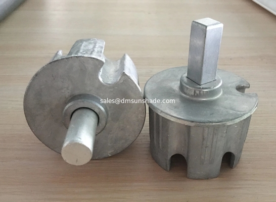 Ách nắng cửa sổ Các bộ phận mái hiên có thể kéo lại Ách rèm phụ kiện 70mm Nhôm vuông / Vòng cuộn