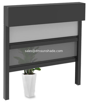 Cửa sổ ngoài trời vải chống nước Động cơ Lớp hai Zip Roller Blinds