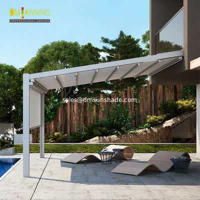 mái hiên pergola có thể thu vào không thấm nước