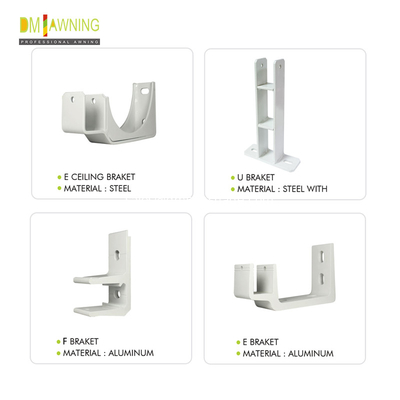 Powder Coated Metal Adjustable Awning Brackets Retractable Awning Wall Brackets